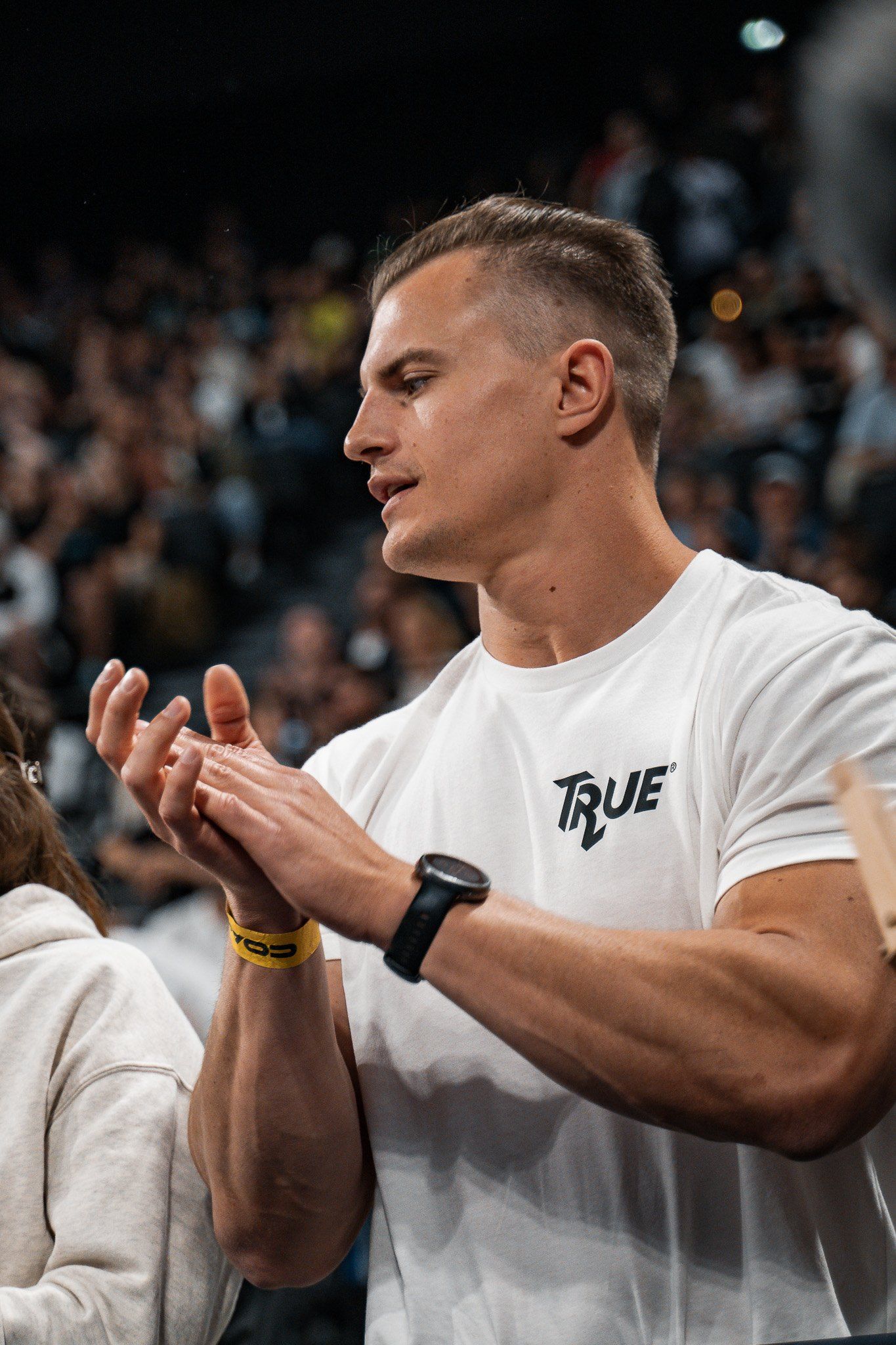 Jan Matiaska coaching at the 2024 CrossFit Semifinals
