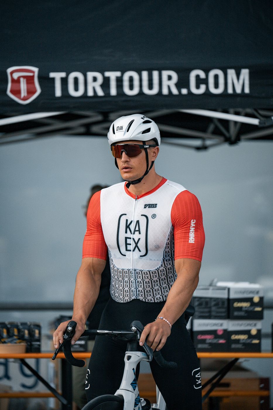 Jan Matiaska with his road bike at the Tortour